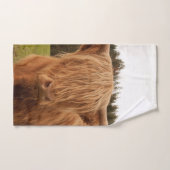 ハイランド牛#7 #wall #art バスタオルセット (ハンドタオル)