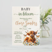 ハイランド男女兼用牛デイジーベビーシャワー 招待状 (スタンド正面)