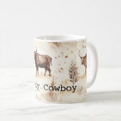 ハイランド種の牛 西部の農場の動物 コーヒーマグカップ (正面右)
