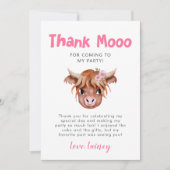 ハイランド素朴カウガールズ誕生日 サンキューカード (正面)