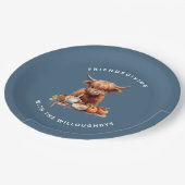 ハイランド素朴カウフレンドシップ紙プレート ペーパープレート (アングル)