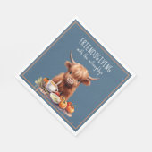 ハイランド素朴牛の友達が昼食会を開く スタンダードランチョンナプキン (角)