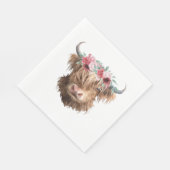 ハイランド絵を描カウズクラシックのTシャツ スタンダードランチョンナプキン (角)