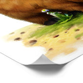 ハイランド絵を描牛の3D水彩画 ポスター (角)