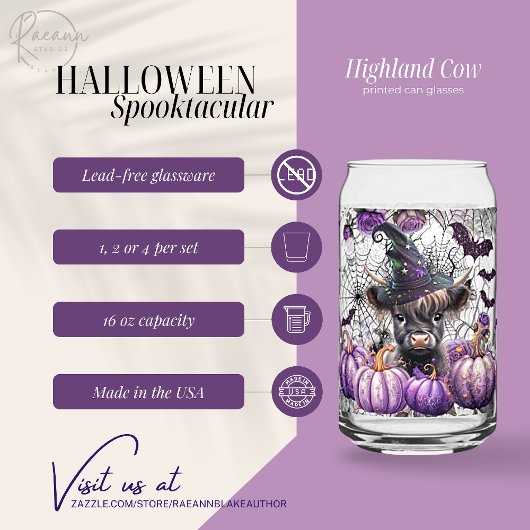 ハイランド絵を描牛缶グラス ガラス缶