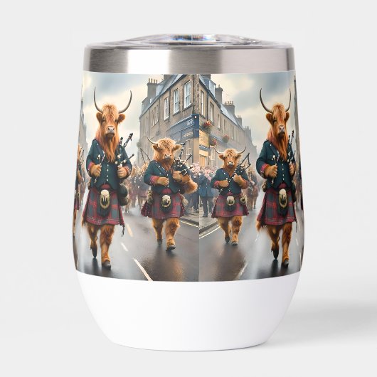 ハイランド調和: Bagpipe Highland Cow Band (正面)