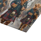 ハイランド調和: Bagpipe Highland Cow Band カッティングボード (角)