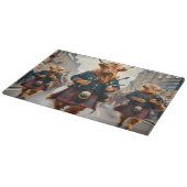 ハイランド調和: Bagpipe Highland Cow Band カッティングボード (角)