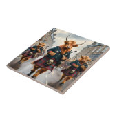 ハイランド調和: Bagpipe Highland Cow Band タイル (側面)