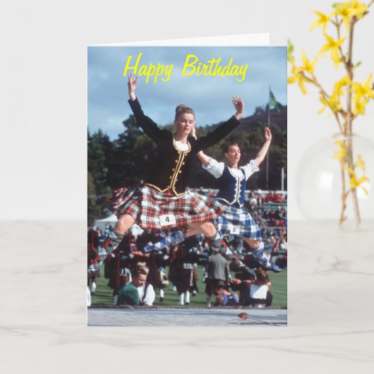 ハイランド踊り カード (黄色い花)