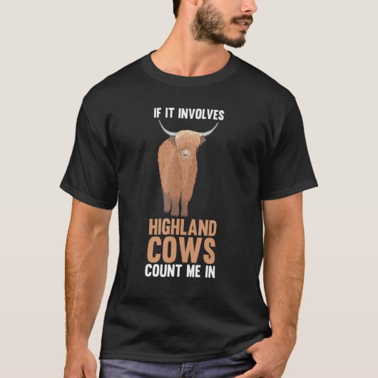 ハイランド・カウが関わるなら何でもイエス Tシャツ (正面)