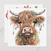ハイランド・カウのグリーティングカード シーズンカード (正面/裏面)