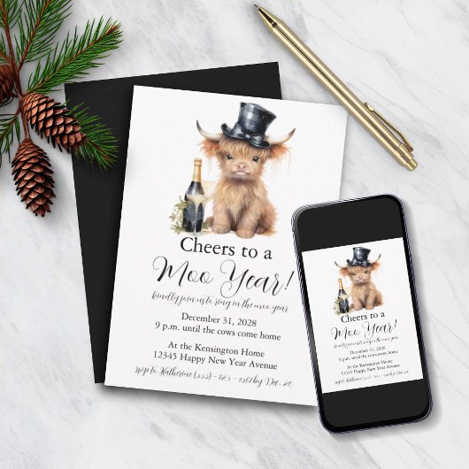 ハイランド・カウの新年招待状 シーズンカード