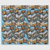 ハイランド・カウフォトコラージュ ラッピングペーパー (フラット)