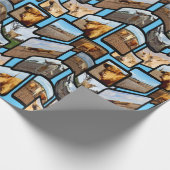 ハイランド・カウフォトコラージュ ラッピングペーパー (角)