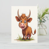 ハイランド・カウ カレンダー メリークリスマス ホリデー シーズンカード (スタンド正面)