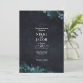 ハイランド ダーク ウェディング 招待状 シンプル (スタンド正面)