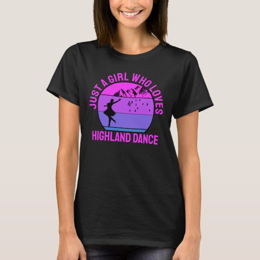 ハイランド・ファイリング・ダンス・ギフトが大好きな女の子 Tシャツ (正面)