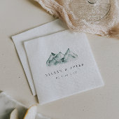 ハイランド | 山パーソナライズされた結婚の スタンダードカクテルナプキン