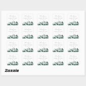 ハイランド | 水の色の山結婚の感謝 スクエアシール (シート)