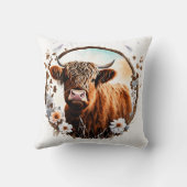 ハイラ素朴ンドの牛と山花 クッション (裏面)