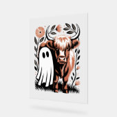 ハイラ素朴ンドカウ幽霊ハロウィーン アクリルサイン (傾斜)