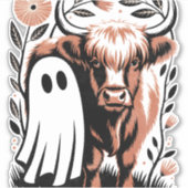 ハイラ素朴ンドカウ幽霊ハロウィーン シール (正面)