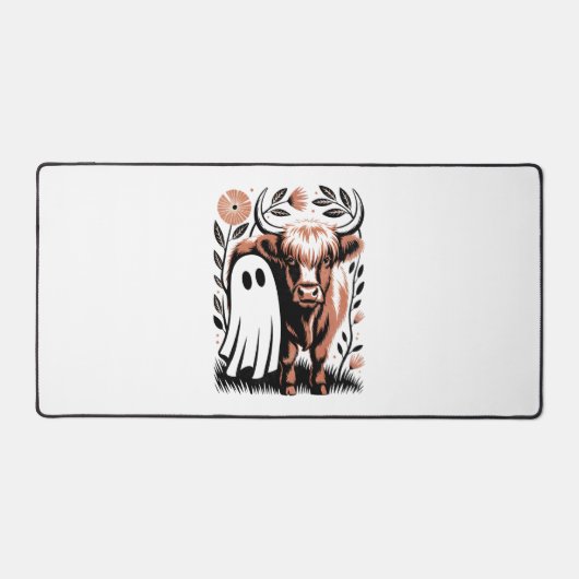 ハイラ素朴ンドカウ幽霊ハロウィーン デスクマット (正面)