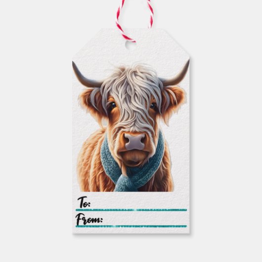 ハイラ魅力的ンドカウクリスマスラベル ギフトタグ (裏面)