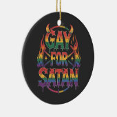 ハイルゲイサタンレインボーバプホメドデビルヤギLGBTQ セラミックオーナメント (右)