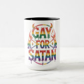 ハイルゲイサタンレインボーバプホメドデビルヤギLGBTQ マグカップ (中央)