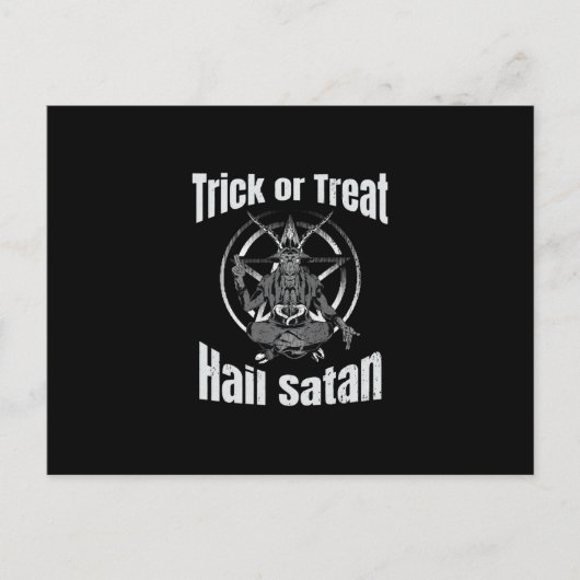 ハイルサタンペンタグラムヤギハロウィーン シーズンポストカード (正面)