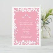 ハイルブライダルシャワー招待（ソフトピンク） 招待状 (スタンド正面)