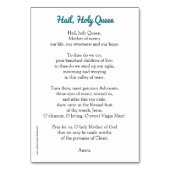 ハイルホーリークイーンカトリック祈りの言葉カード テーブルナンバー (裏面)