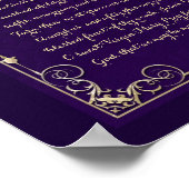 ハイルホーリークイーンカトリック祈りの言葉ポスター ポスター (角)