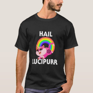 ハイルルシプルサタンキャットユニコーンゴシックイビル666 Luci Tシャツ