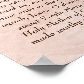 ハイル・ホーリー・クイーンカトリック祈りの言葉クリスチャン・ポスター ポスター (角)