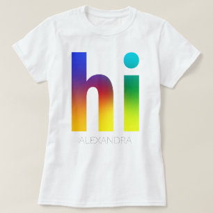 ハイレインボーゲイLGBT同性愛者トレンディー名カスタマイズ Tシャツ