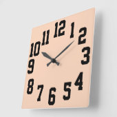ハイレコントラストの大きな数字で見やすい時計 スクエア壁時計 (傾斜)