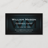 ハイレズブルーモノグラムプロフェッショナル名刺 名刺 (正面)