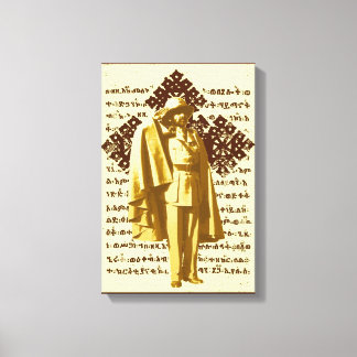 ハイレセラシーラスタレゲエティオピアジャマイカ キャンバスプリント