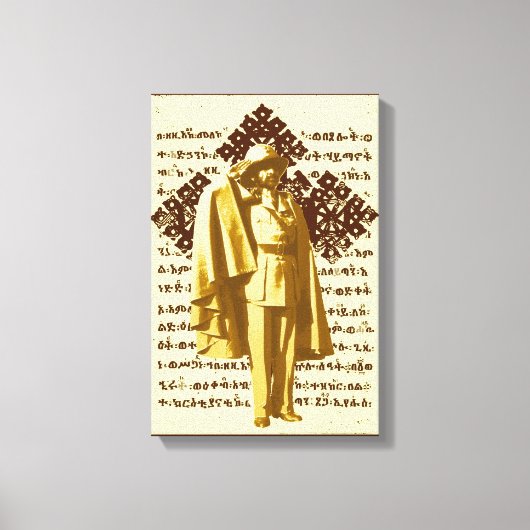 ハイレセラシーラスタレゲエティオピアジャマイカ キャンバスプリント (正面)