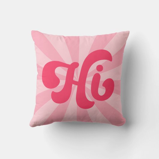 ハイレトロピンクまたは任意の色の日が差すこと クッション (裏面)