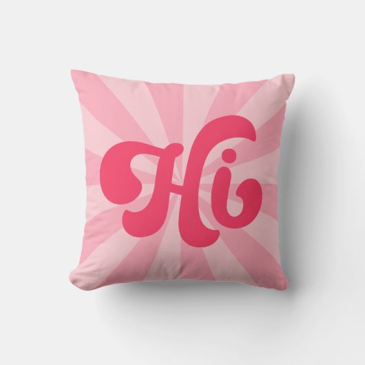 ハイレトロピンクまたは任意の色の日が差すこと クッション (正面)