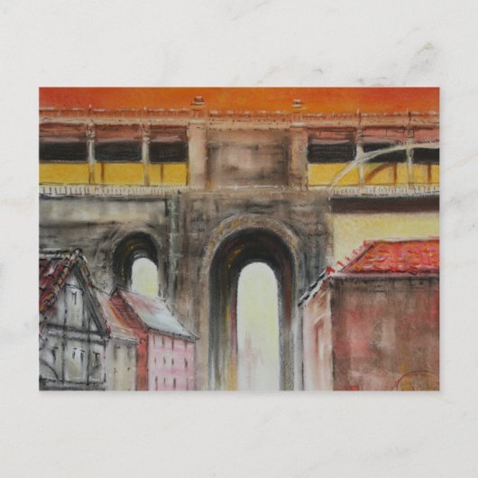 ハイレベルブリッジ，イギリスのはがき ポストカード (正面)