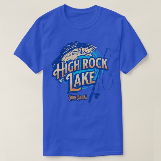 ハイロックレイクノースオリナ魚釣り Tシャツ (デザイン正面)