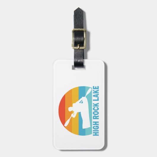 ハイロックレイクノースカロライナ州カヤック ラゲッジタグ (正面縦)