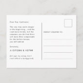 ハイロード石板ブルーで議会へ ポストカード (裏面)