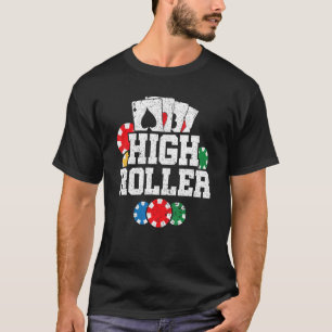 ハイローラテキサス州ホールデムトランプのポーカー Tシャツ