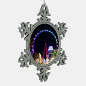 ハイローラフェリスホイールラスベガス#6スノーフレークPe スノーフレークピューターオーナメント (左)